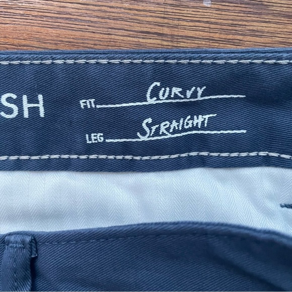 NWT EDDIE BAUER Curvy Straight Leg Stretch Dusty Indigo Mid Rise Dress Pants - Picture 6 of 7